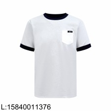 [잔디집2] 프라다 배색 양면 반팔티 화이트 블랙