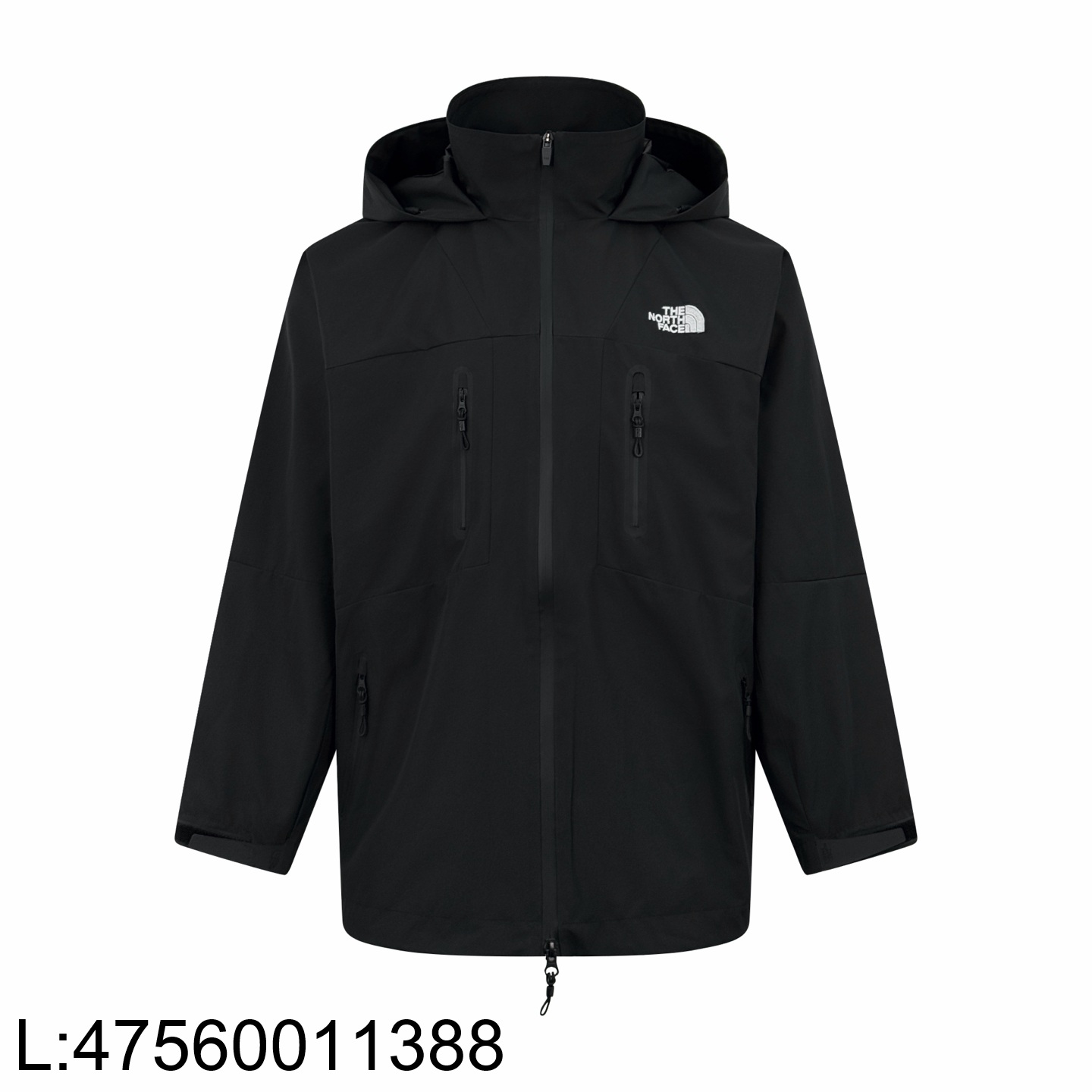 [잔디집2] 노스페이스 흰색 로고 자수 자켓 블랙