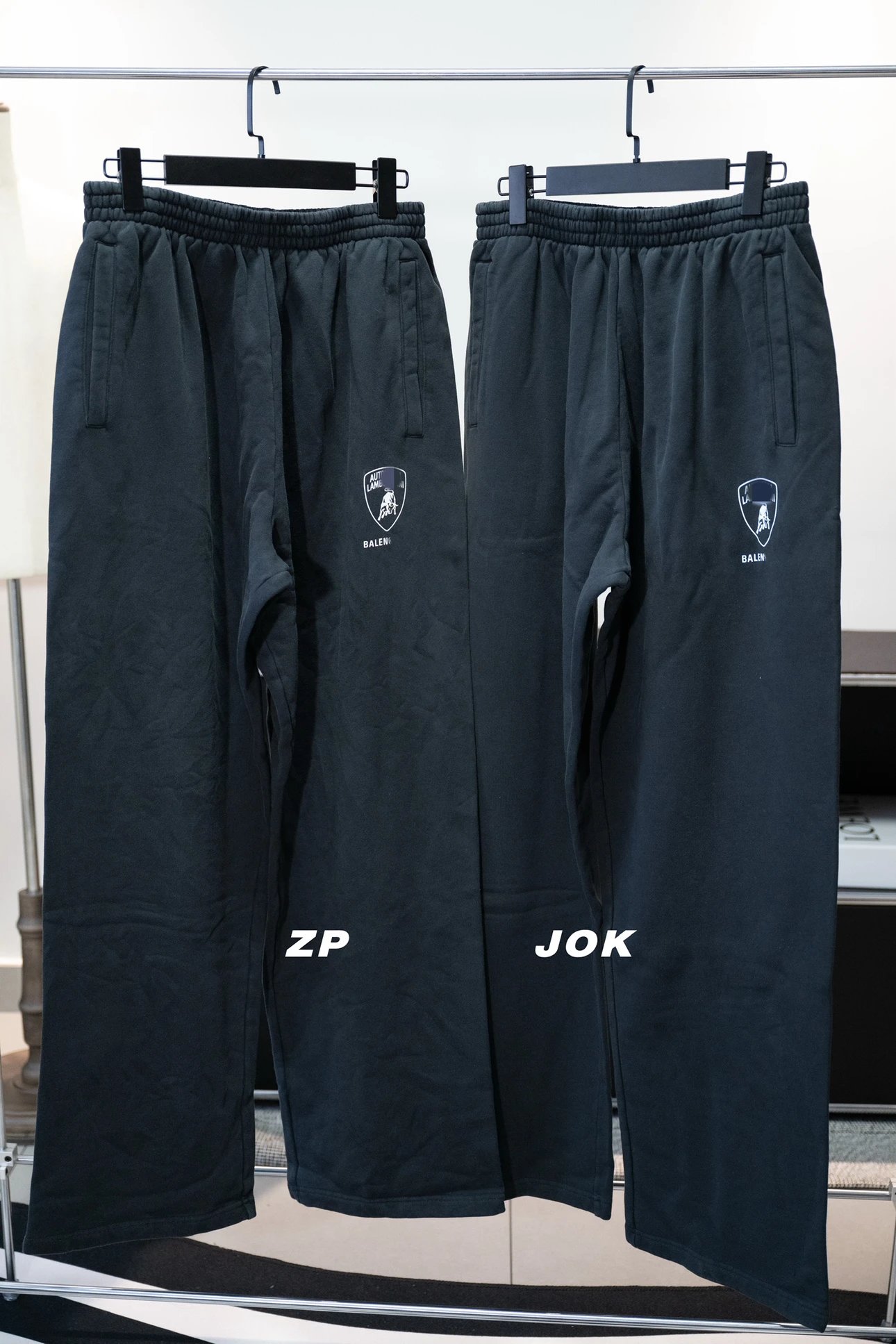 [조커셀러] 발렌시아가 람보르기니 로고 팬츠 블랙