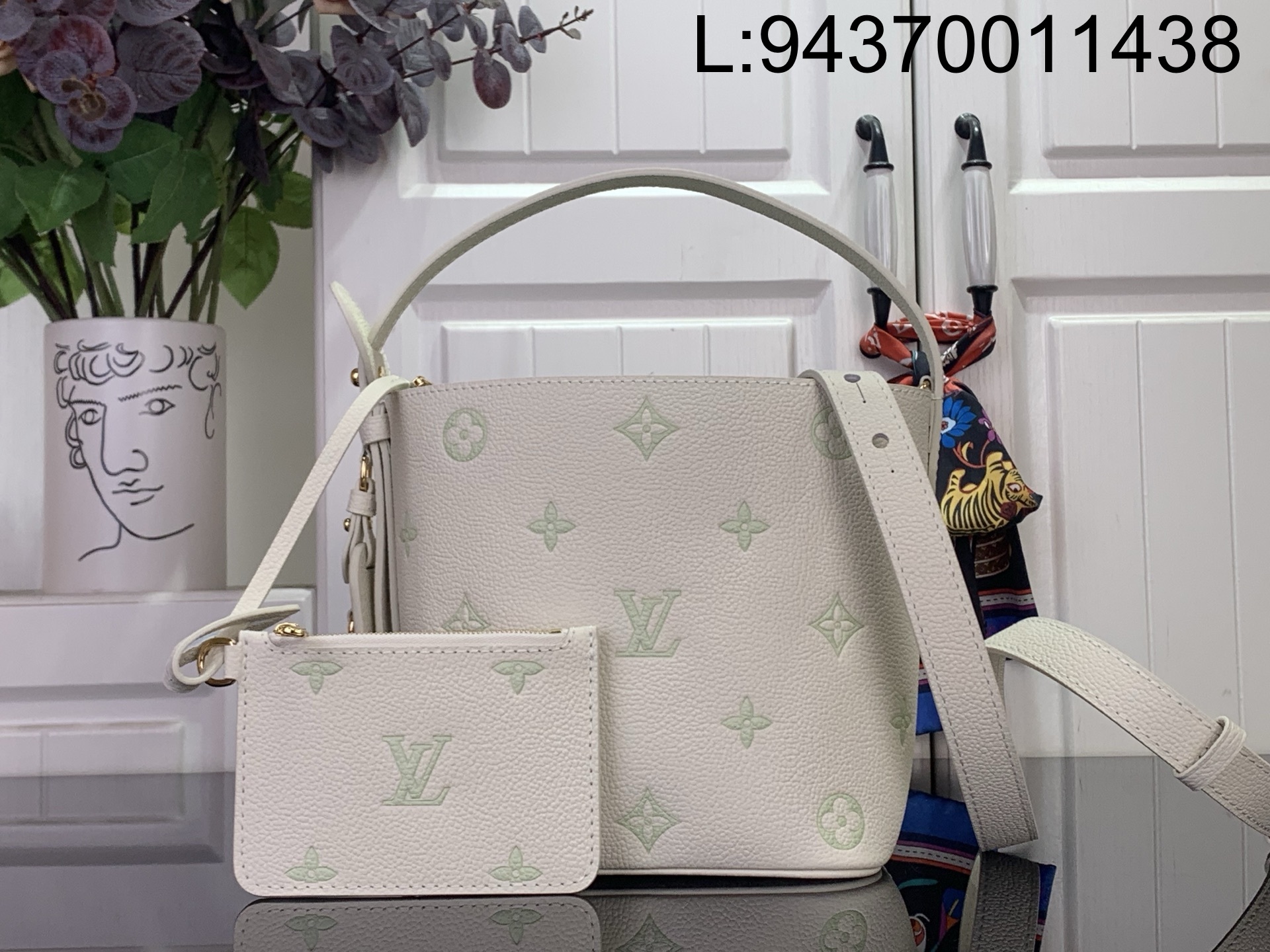 [88factory] 루이비통 올 인 BB M27570 16*18*12cm 아이보리 그린