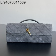 징 팩토리 보테가베네타 안디아모 클러치 741511 31*13*3cm 그레이 스웨이드