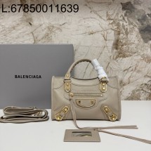 [dxg] 발렌시아가 르 시티 미니 백 24*16*9cm 골드 베이지 샤이니 골드 장식