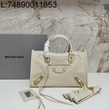 [dxg] 발렌시아가 르 시티 미디엄 백 30*10*20cm 골드 아이보리 샤이니 골드 장식