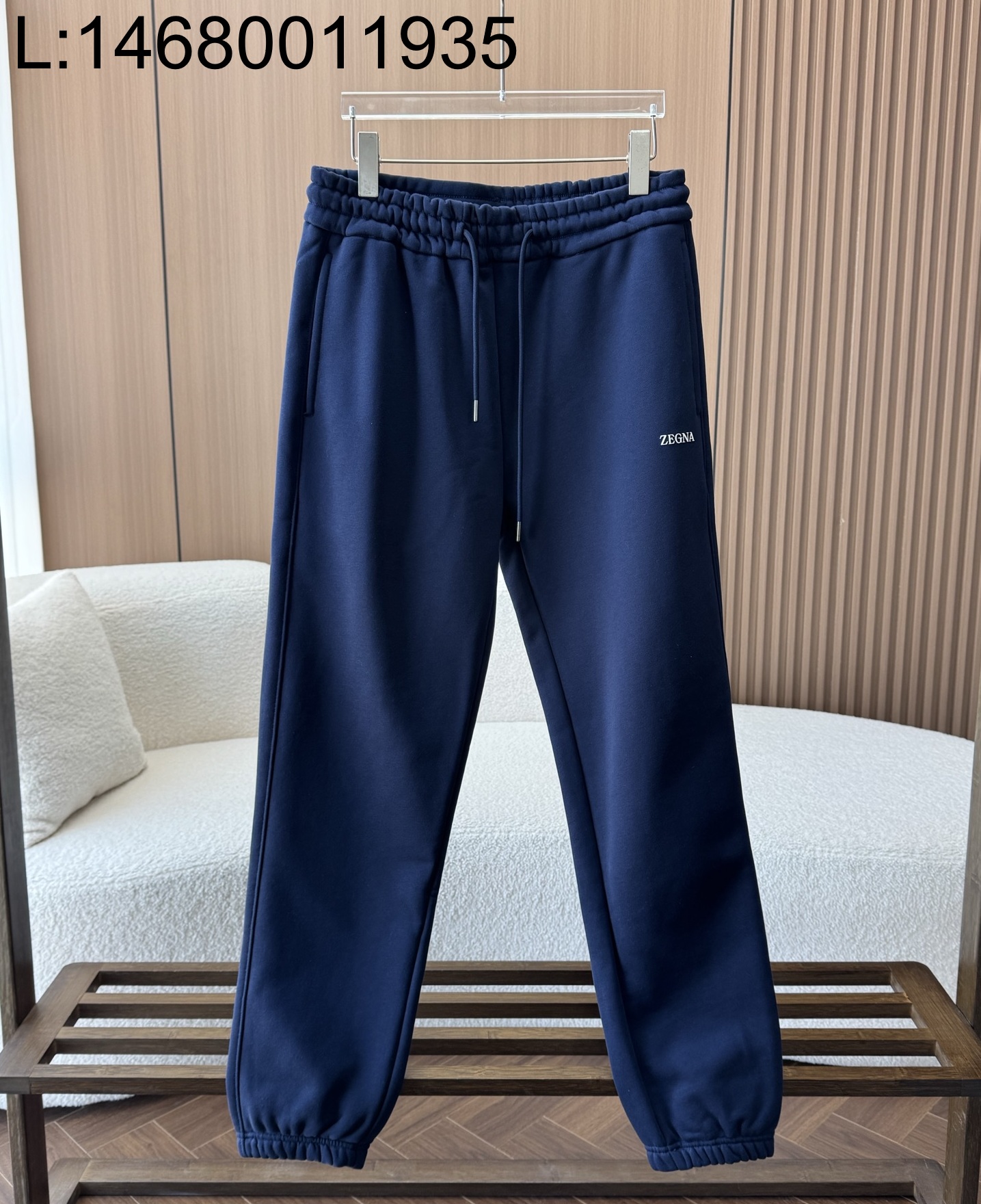 [GJ]제냐 ZEGNA 미니 로고 캐쥬얼 조거팬츠 네이비