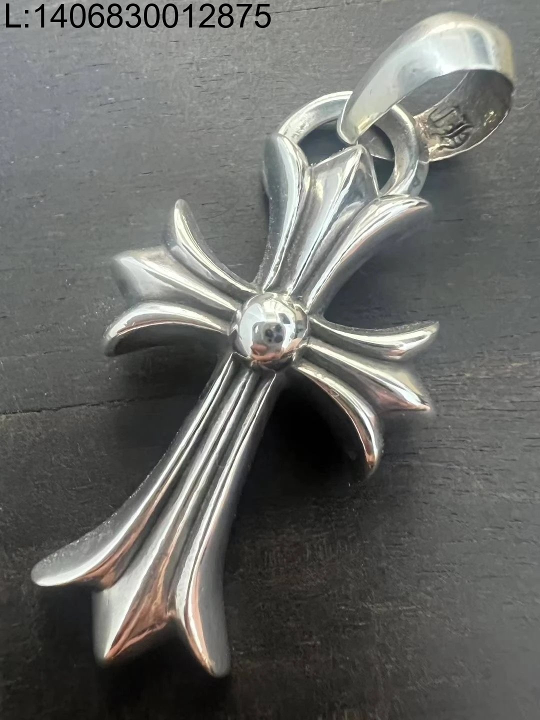 [아트셀러] 크롬하츠 물방울 미디엄 십자가 펜던트