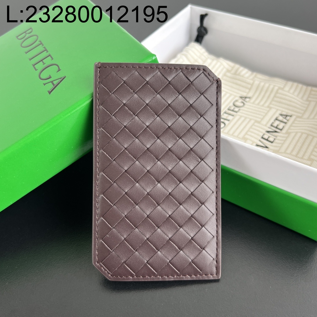 징 팩토리 보테가베네타 인트레치아토 피콜로 버티컬 카드 케이스 12*7*0.5cm 와인