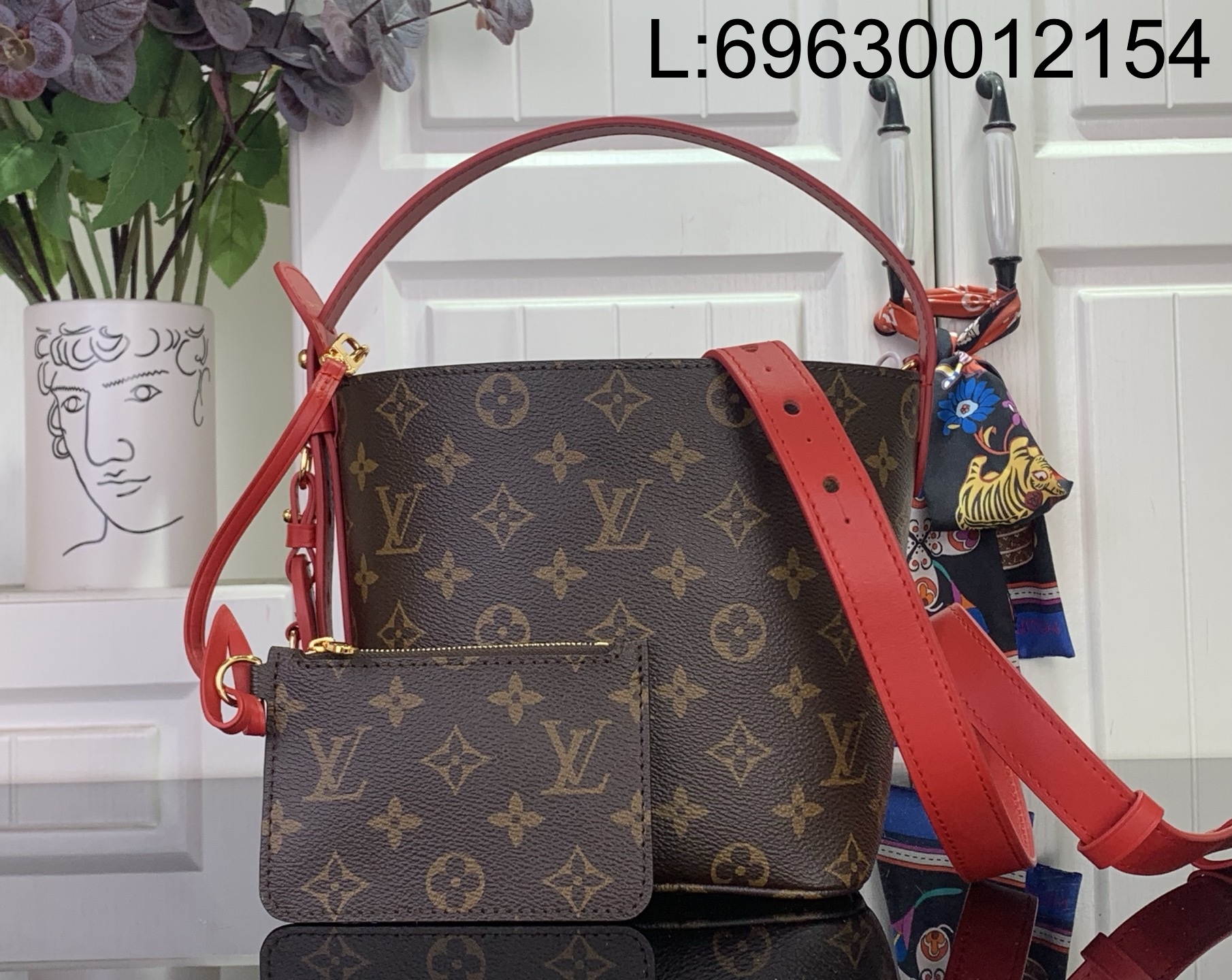 [88factory] 루이비통 올 인 BB M28317 16*18*12cm 모노그램 브라운 레드