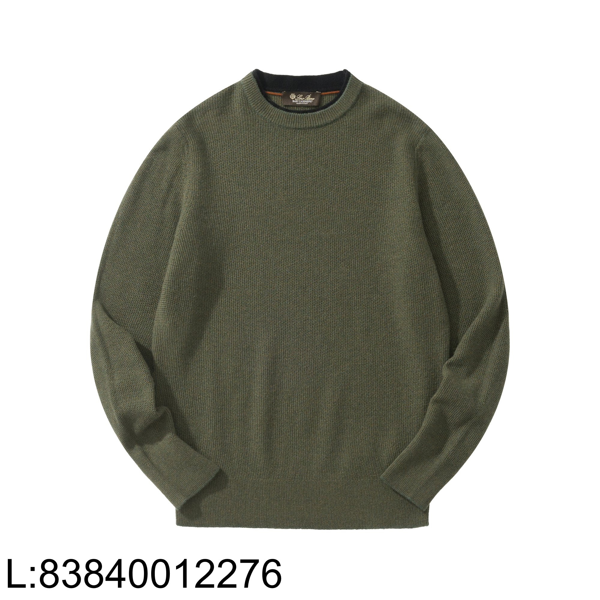 [흰] 로로피아나 시티 풀 순색 캐시미어 니트 초록색