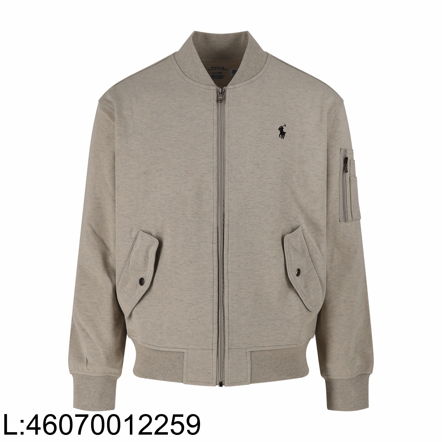 [잔디집2] 폴로 랄프로렌 로고 소매 포켓 지퍼 자켓 그레이