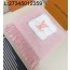 AGG 루이비통 콜드 레이캬비크 스카프 핑크 190*46cm M92569 M79232