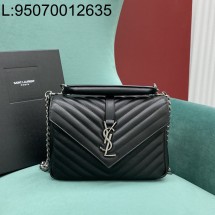 Pomegrante 생로랑 컬리지 사첼백 487213 24*6.5*17cm 블랙 은장