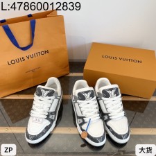 [DXJ] 루이비통 LV 트레이너 스니커즈 데님 이음 그레이