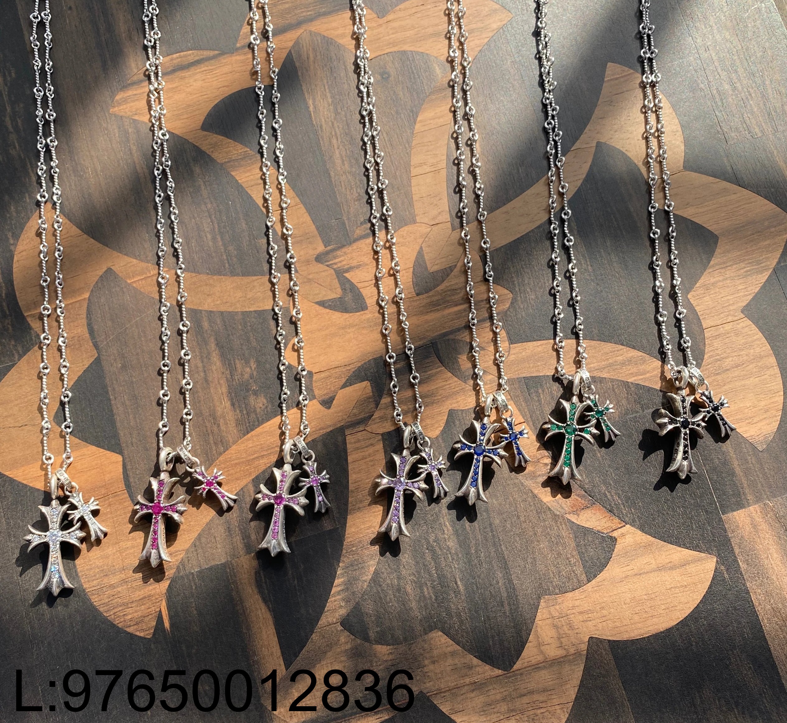 [아트셀러] 크롬하츠 Tinye 더블 십자가 목걸이