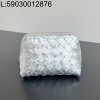 징 팩토리 보테가베네타 스몰 인트레치아토 반달 뷰티 파우치 빈티지 실버 764044 16.5*10.5*9cm