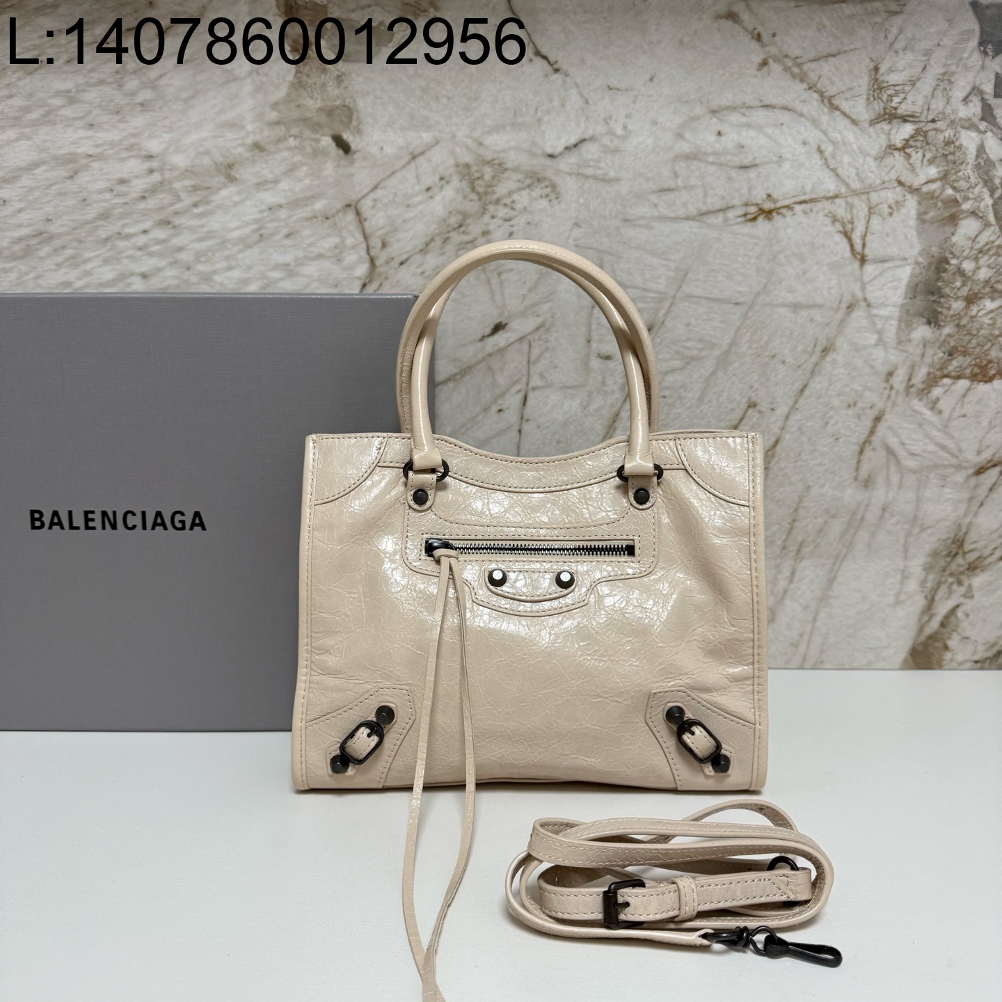 [dxg] 발렌시아가 르 시티 스몰 토트백 26*20*10cm 베이지