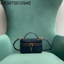 Pomegrante 생로랑 램스킨 소재의 GABY 베니티 백 미니 766731 네이비 18.5*6.5*11.5cm