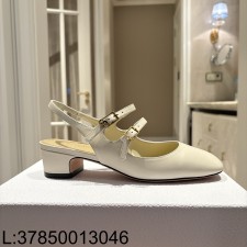 [QR5009] 디올 셰리 슬링백 펌프스 서플 카프스킨 화이트