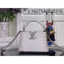 [88factory] 루이비통 카퓌신 미니 악어무늬 M94227 M48865 M88298 21*14*8cm 화이트