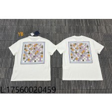 [잔디집2] 루이비통 뒷면 스퀘어 스카프 프린트 반팔티 화이트