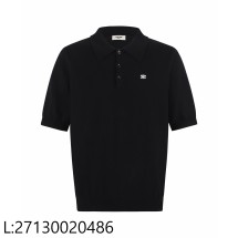 [잔디집2] 셀린느 트리옹프 파인 코튼 폴로 티셔츠 카라티 폴로티 블랙
