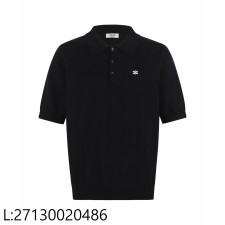 [잔디집2] 셀린느 트리옹프 파인 코튼 폴로 티셔츠 카라티 폴로티 블랙