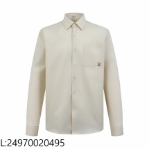 [잔디집2] 로에베 포켓 아나그램 자수 코튼 긴팔 셔츠 베이지