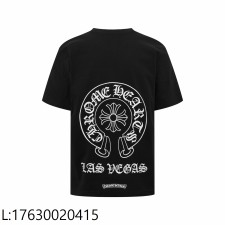 [잔디집2] 크롬하츠 뒷면 점보 프린트 반팔티 블랙