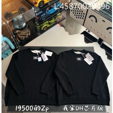 V공장 셀린느 코튼 스웨터 니트 블랙 RY0SN0X73 38OF