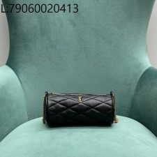 Pomegrante 생로랑 퀼티드 램스킨 세이드 미니 튜브백 블랙 699703 20*10*10cm