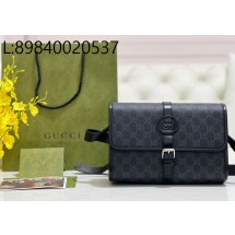 [JHL] 구찌 GG 메신저 백 인터로킹 G 블랙 슈프림 745679 25.4*17*17.8cm