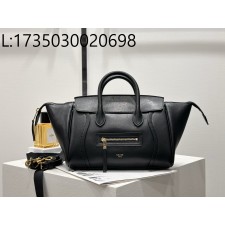 백경 셀린느 스몰 뉴 러기지 서플 샤이니 램스킨 124213 38.5*11.5*16.5cm 블랙