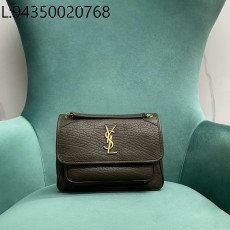 Pomegrante 생로랑 니키 그레인드 램스킨 올리브 금장 633179 22*17*12cm