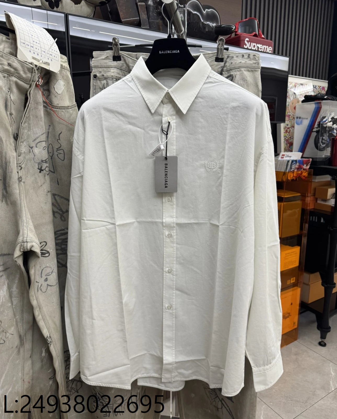 [콜라셀러] 발렌시아가 BB 자수 순색 긴팔 셔츠 화이트 웨이디안 주소