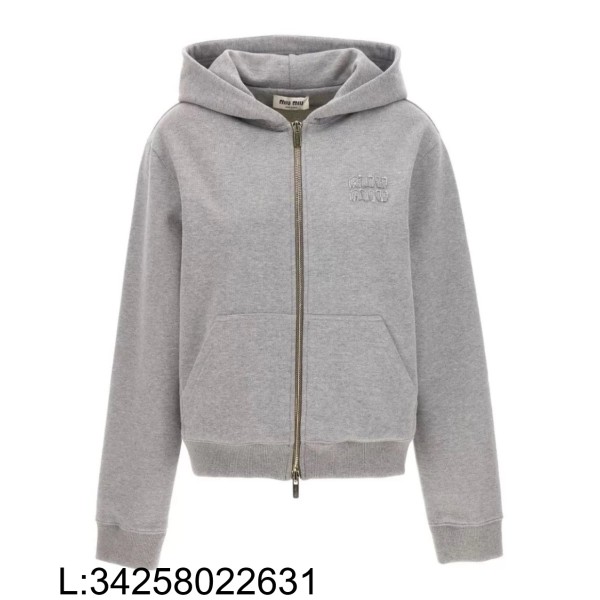 [얼리톰 셀러] 미우미우 모노그램 단색 후드집업 그레이 웨이디안 주소