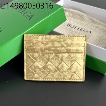징 팩토리 보테가베네타 인트레치아토 크레딧 카드 케이스 카드지갑 743209 10*8*0.5cm 빈티지 골드