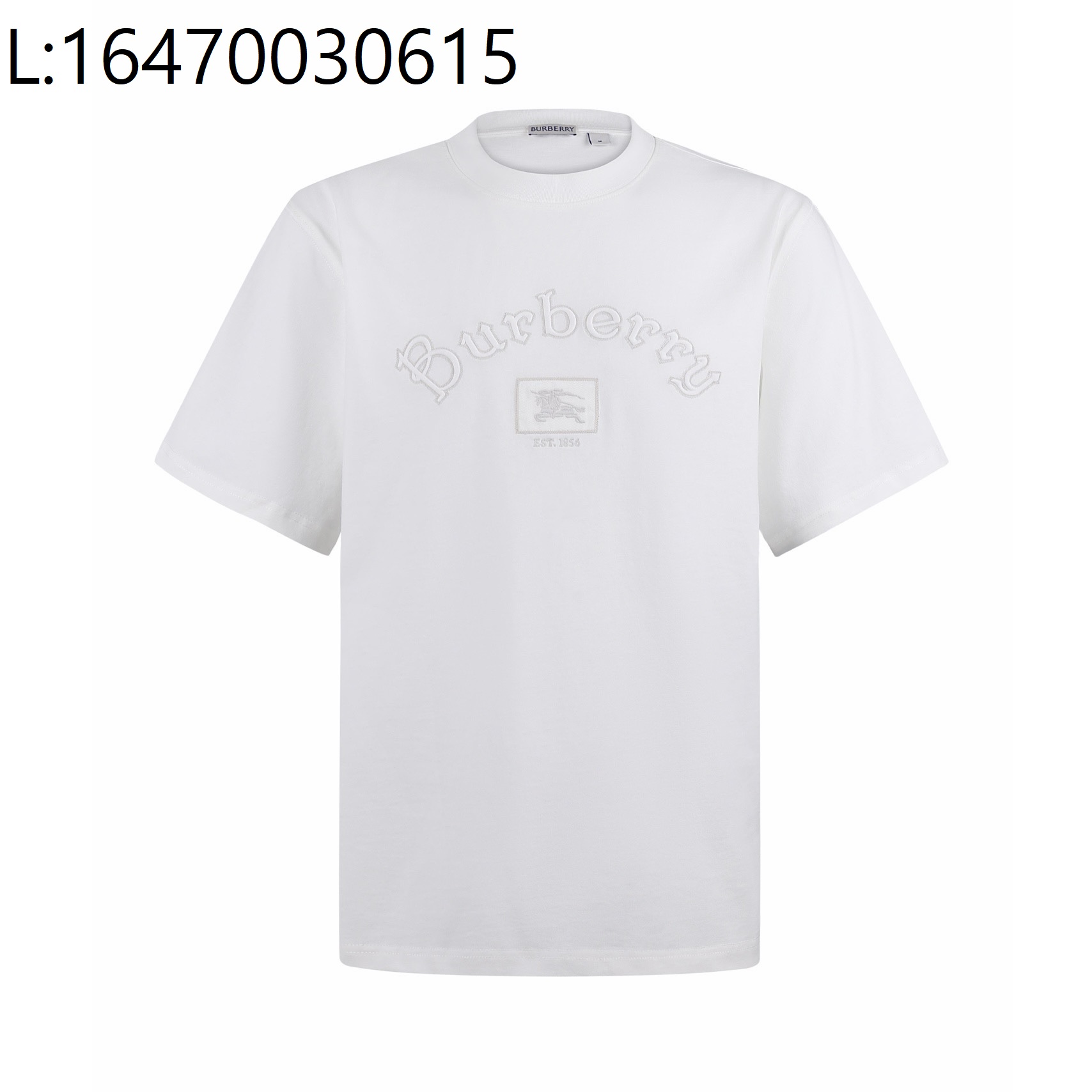 [잔디집2] 루이비통 고딕 로고 크루넥 반팔티 화이트