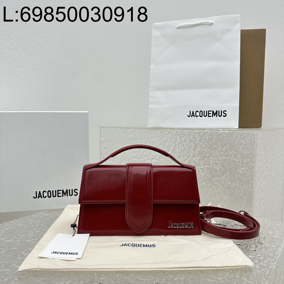 [카타] 자크뮈스 밤비노 크로스바디 플랩백 레드 24*13*7cm 은장 