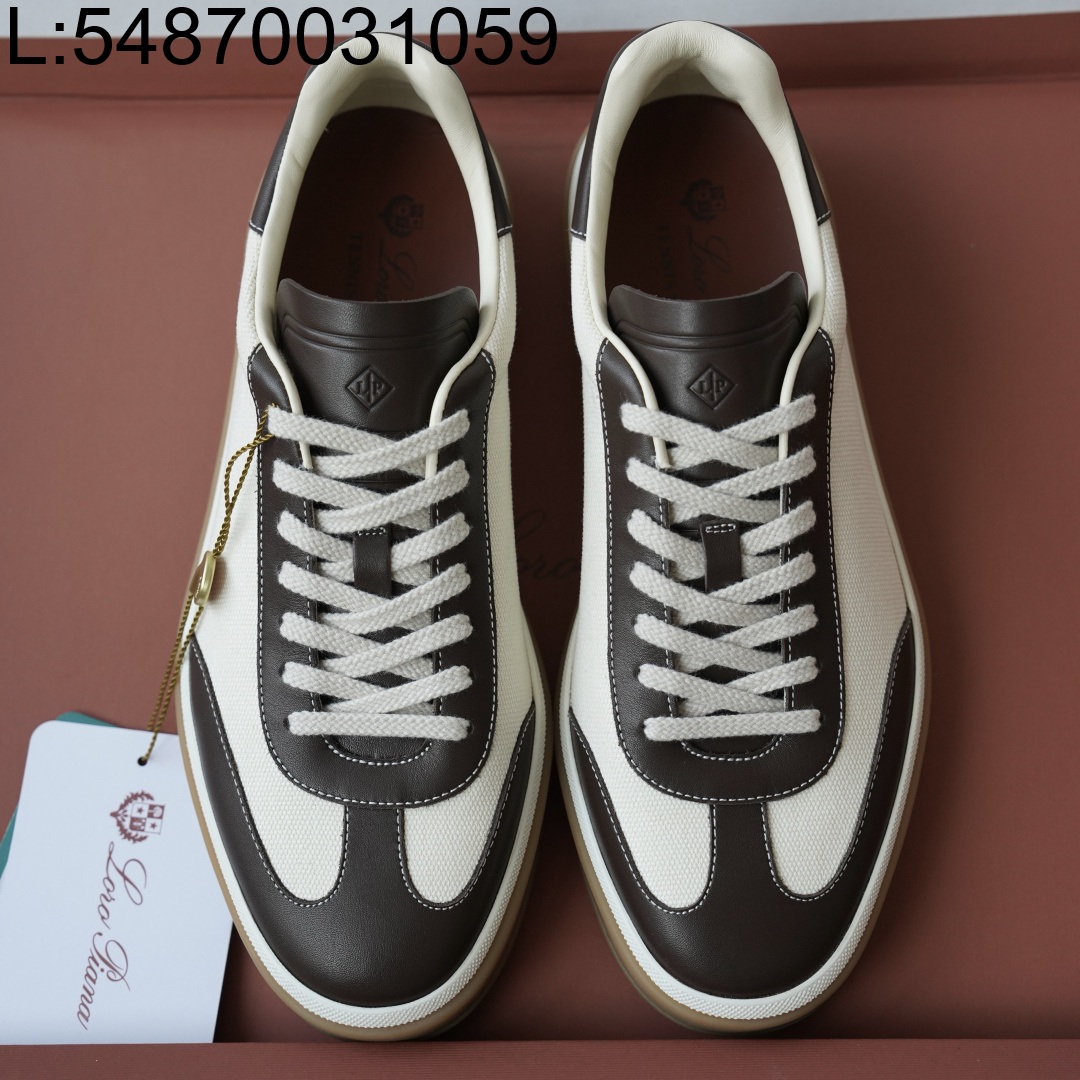 [AP공장] 로로피아나 레더 트리밍 스니커즈 다크 브라운 남성용