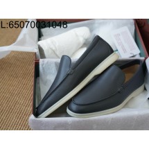 [AP공장] 로로피아나 썸머 워크 레더 블랙 로퍼 남성용