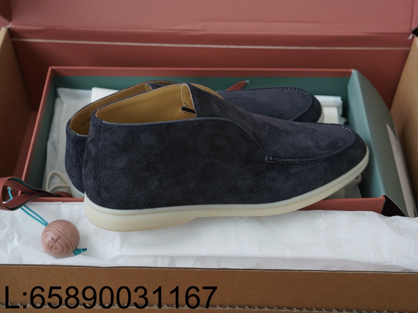 [AP공장] 로피아나 오픈 스웨이드 워크 앵클 부츠 네이비 블루 남성용