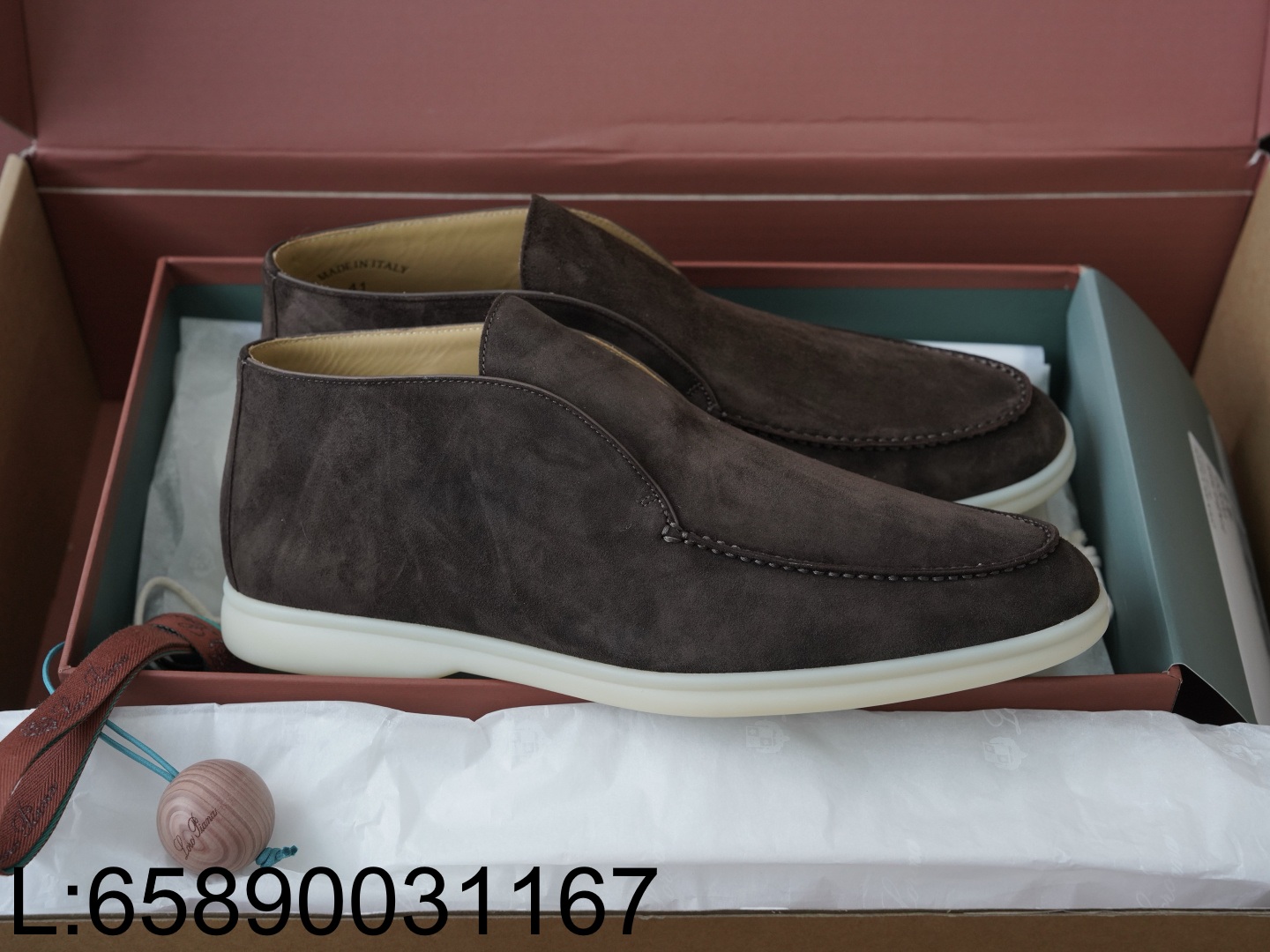 [AP공장] 로피아나 오픈 스웨이드 워크 앵클 부츠 초콜릿 남성용