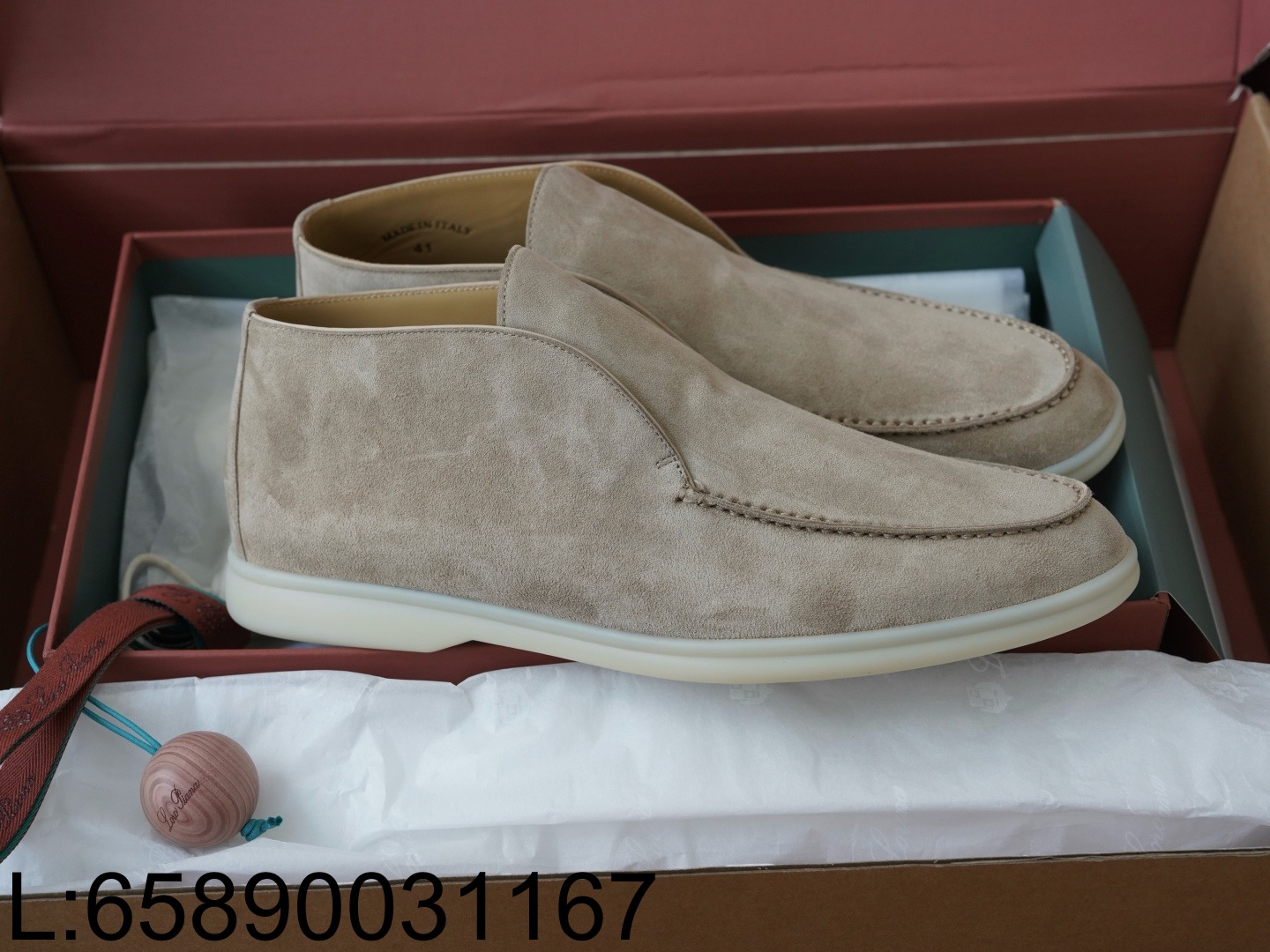 [AP공장] 로피아나 오픈 스웨이드 워크 앵클 부츠 베이지 남성용