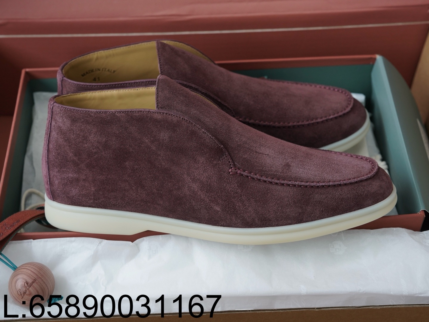 [AP공장] 로피아나 오픈 스웨이드 워크 앵클 부츠 와인 남성용