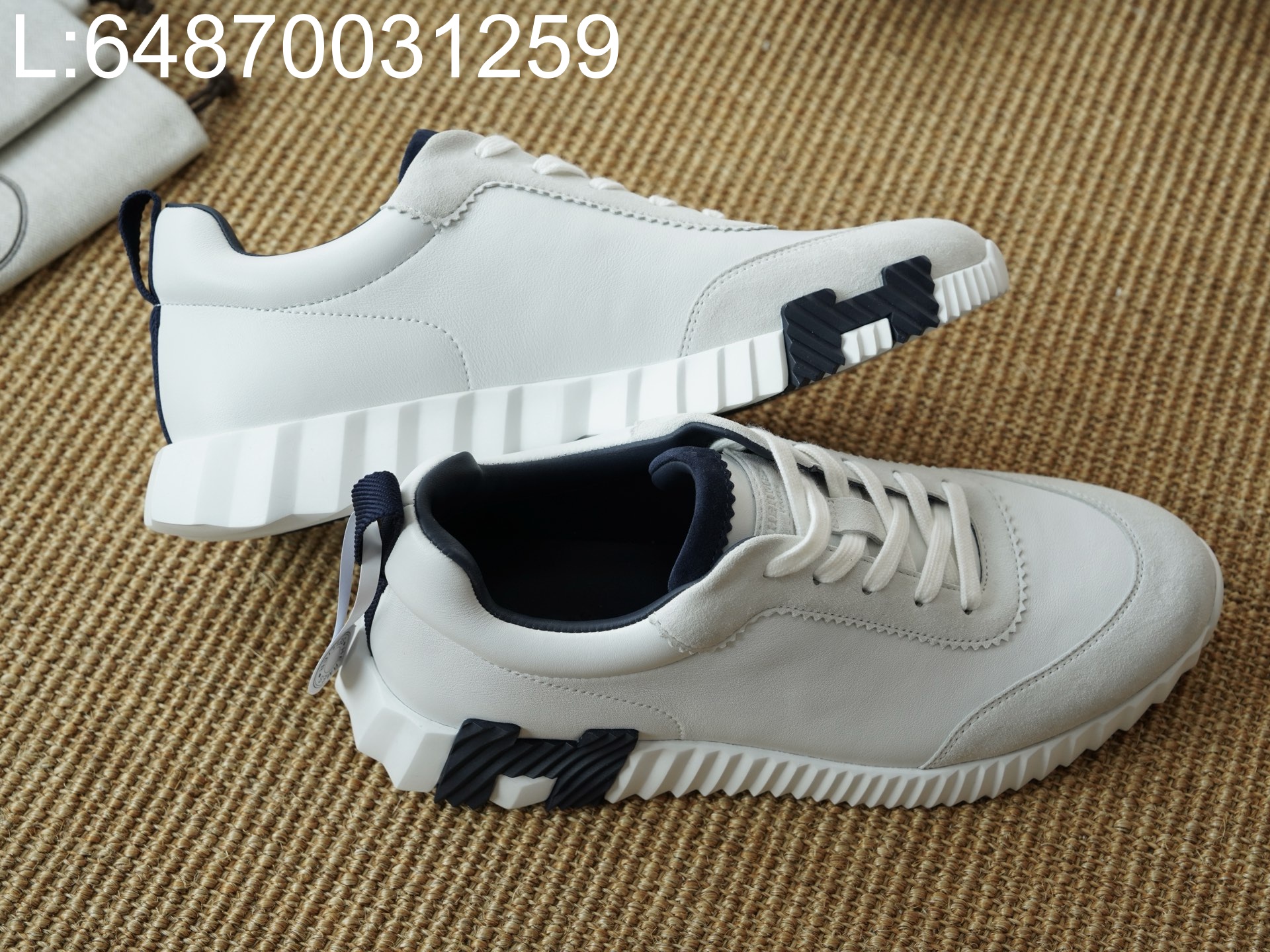 [AP공장] 에르메스 바운싱 스니커즈 화이트 네이비 H 남성용