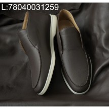 [AP공장] 로로피아나 오픈 워크 앵클 부츠 레더 다크 브라운 남성용