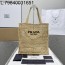 [카타] 프라다 프라다 라피아 토트백 탄 37*36*4cm
