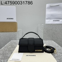 [카타] 자크뮈스 밤비노 크로스바디 플랩백 블랙 18*6*7cm 스몰 금장 무광 레더