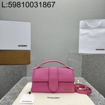  [카타공장, kata공장] 자크뮈스 밤비노 크로스바디 플랩백 다크 핑크 24*13*7cm 라지 금장 레더