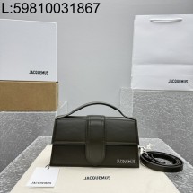 [카타공장, kata공장] 자크뮈스 밤비노 크로스바디 플랩백 다크 초록색 24*13*7cm 라지 은장 레더