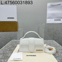 [카타공장, kata공장] 자크뮈스 밤비노 크로스바디 플랩백 화이트 18*6*7cm 스몰 금장 레더